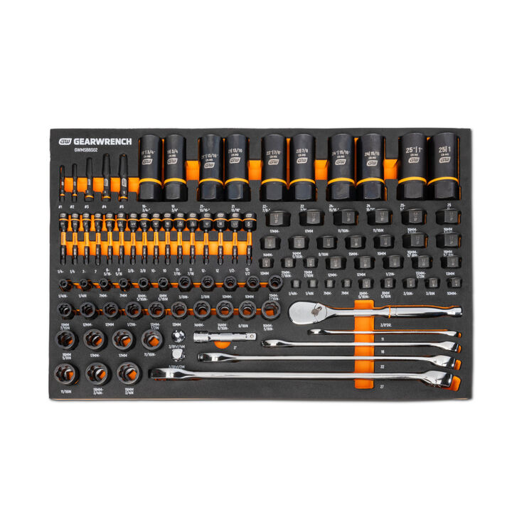 GEARWRENCH 247 Piece MEGAMOD Mechanics Tool Set in Modular Foam Trays With Storage Unit, large image number 3