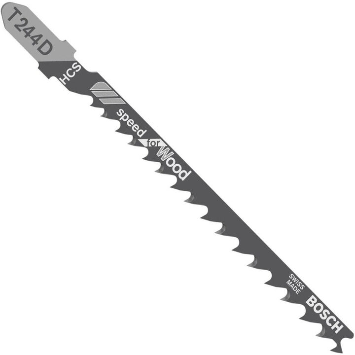 Bosch 4 Inch 6 TPI Speed for Wood T-Shank Jig Saw Blades - 5 pc.