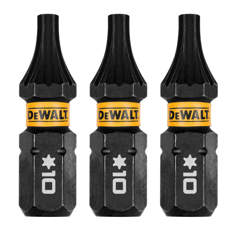 DEWALT FlexTorq 1/4 Inch x 1 Inch Torx Impact Driver Bit 3 Pieces, large image number 1