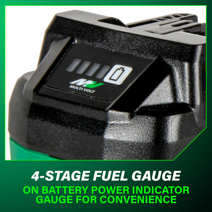 Metabo HPT MultiVolt 18 Volt/36 Volt 5.0Ah/2.5Ah Lithium Ion Battery with Fuel Indicator, large image number 4