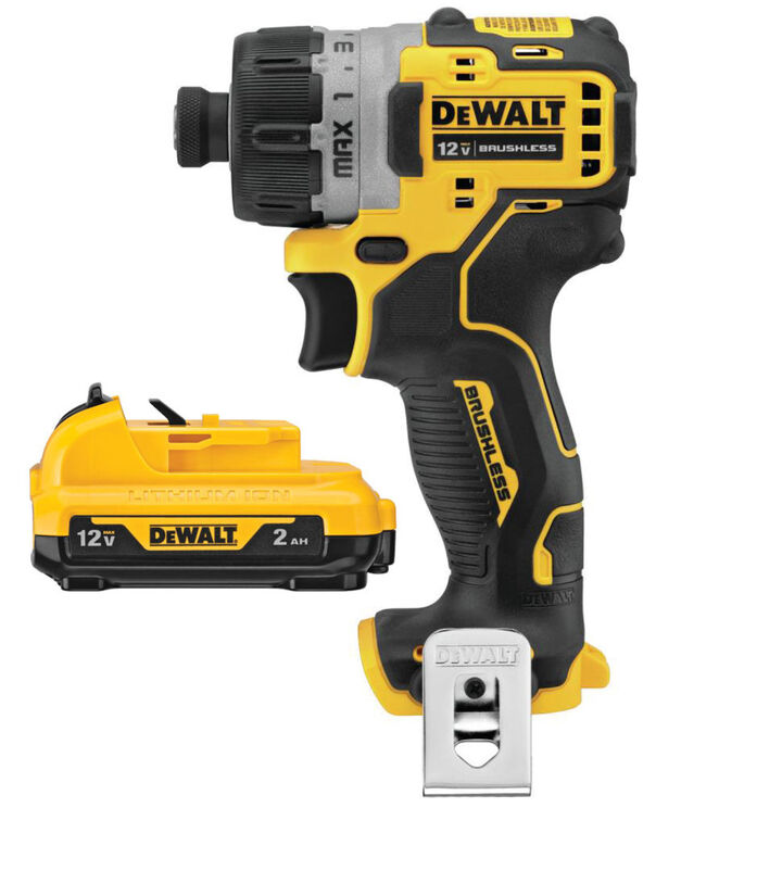 DEWALT XTREME 12V MAX Brushless 1/4 in. Cordless Screwdriver & 12V 2Ah Battery Bundle