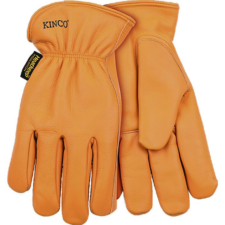 Kinco Dark Golden Grain Buffalo Leather Driver Gloves Medium