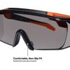 Klein Tools Over The Glasses Safety Glasses Black and Orange Frame Shaded Gray Lens, small image number 5