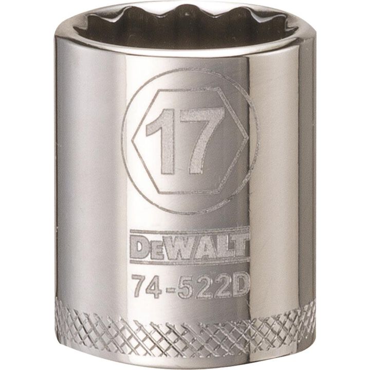 DEWALT Socket 12 Point 3/8in Drive 17MM