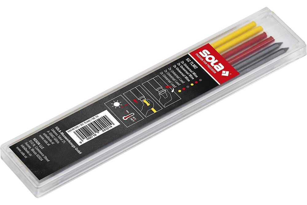 SOLA SC TLM2 4.75 Inch Length 6 Color Assorted Lead Refill, 6 Pieces, large image number 1