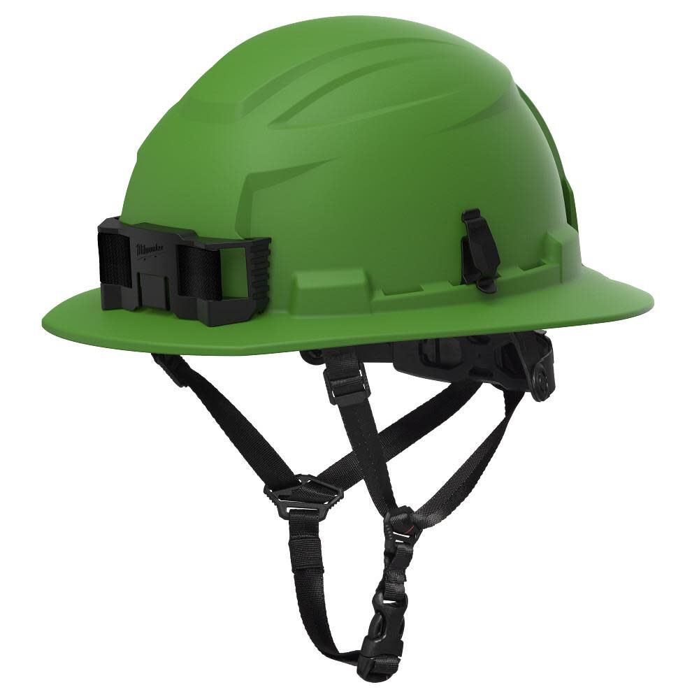 Milwaukee BOLT Full Brim Non-Vented Safety Helmet  Type 2, Class E, Green, large image number 6