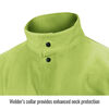 Black Stallion Welding Jacket 9oz Safety Green FR Cotton XL, small image number 2