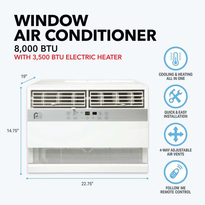 Perfect Aire 115V 8000 BTU 115V Cool/Heat Air Conditioner with Heat & Remote, large image number 3