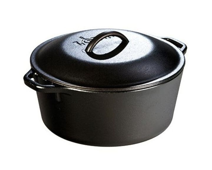 Lodge Cast Iron 5 Qt 10 Inch Black Cast Iron Dutch Oven