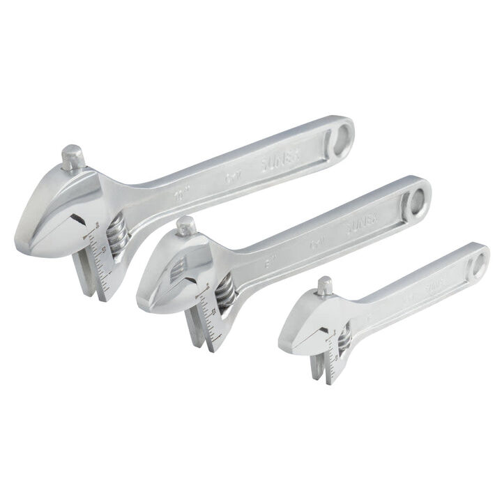 Sunex Adjustable Wrench Set 3 Pieces