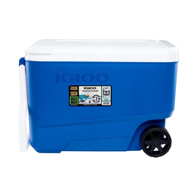 Igloo Wheelie Cool 38 Hard Cooler Majestic Blue 38qt
