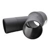 Big Horn 4 x 2-1/2 Inch Black Plastic Two-Way Tube Coupler Adapter, small image number 2