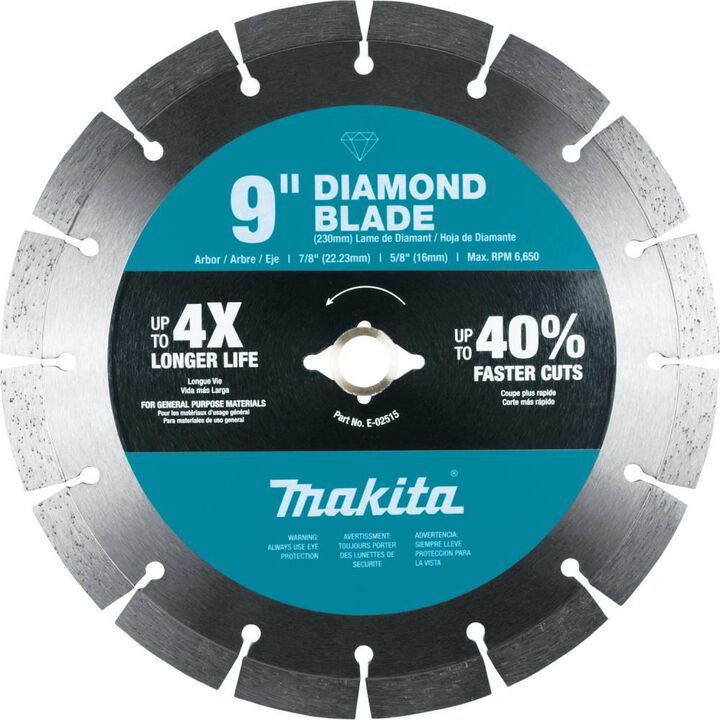 Makita 9 Inch Segmented Rim Diamond Blade for Concrete and Brick