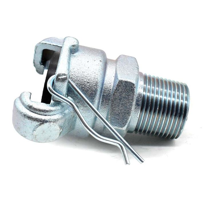 Interstate Pneumatics 3/4 Inch MNPT Cast Straight Through Jack Hammer Coupler