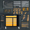 GEARWRENCH 614 Piece Master Mechanics Set with EVA Foam Trays & 42 inch 11 Drawer Industrial Mobile Work Station, small image number 4