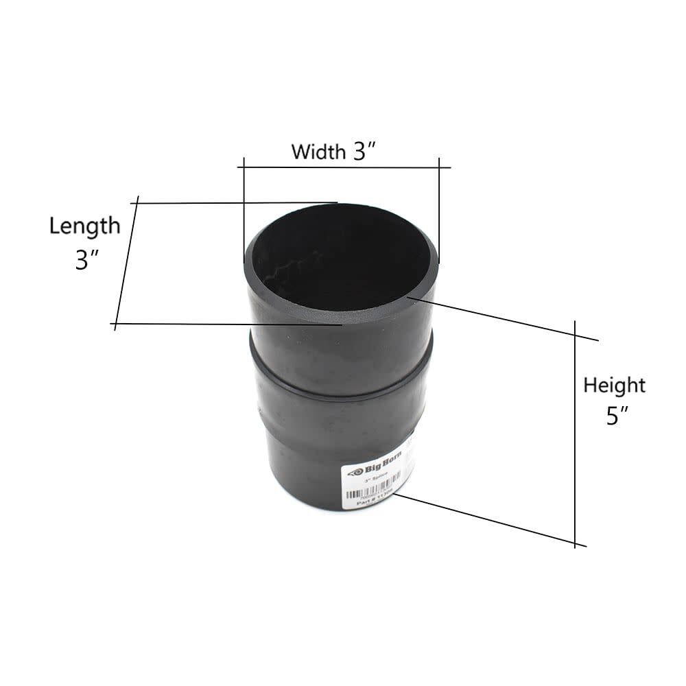 Big Horn 3 Inch Black ABS Plastic Splice, large image number 6