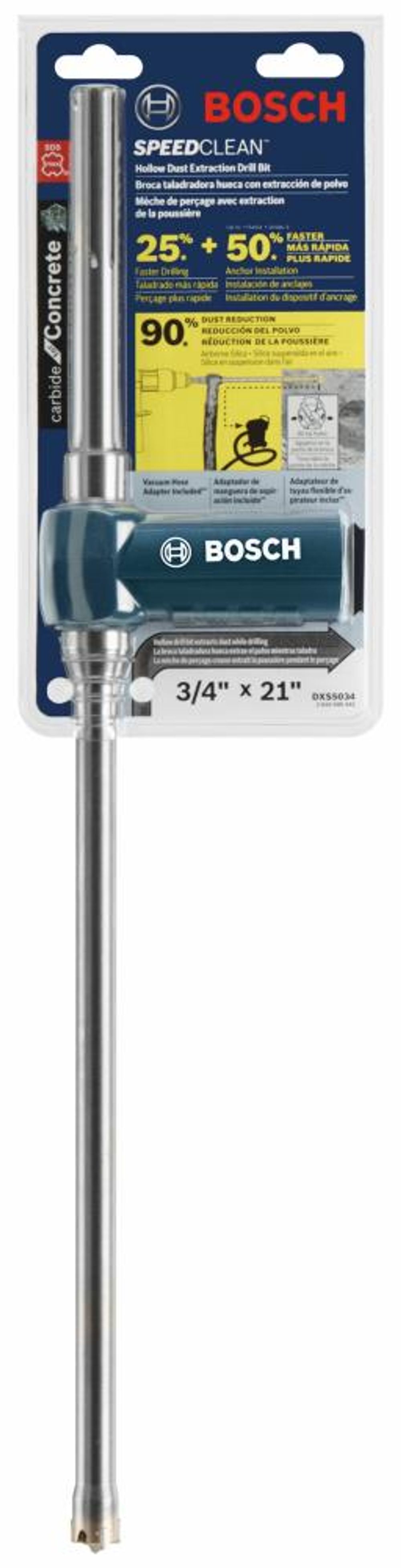 Bosch 3/4 Inch x 21 Inch SDS-max Speed Clean Dust Extraction Bit, large image number 5