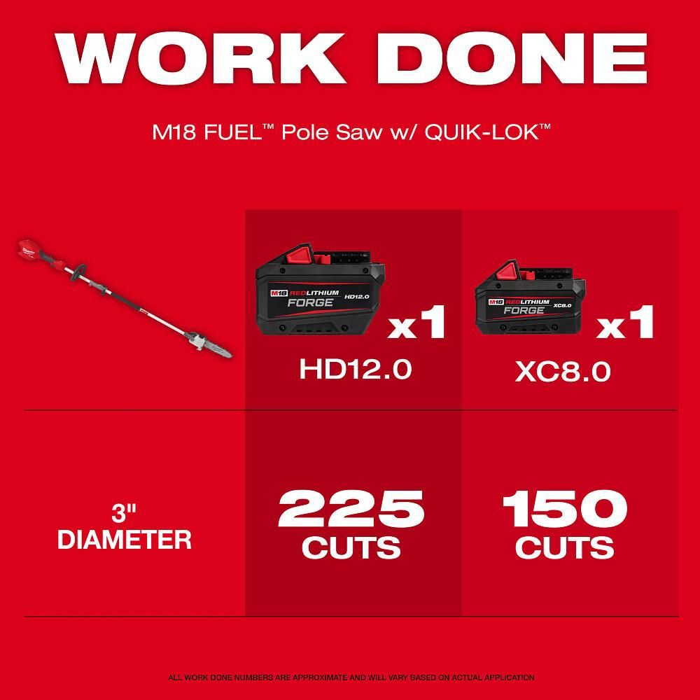 Milwaukee M18 FUEL Pole Saw with QUIK-LOK Kit, large image number 3