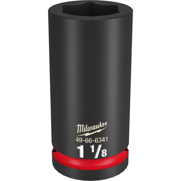 Milwaukee Impact Socket 3/4in Drive 1 1/8in Deep 6 Point