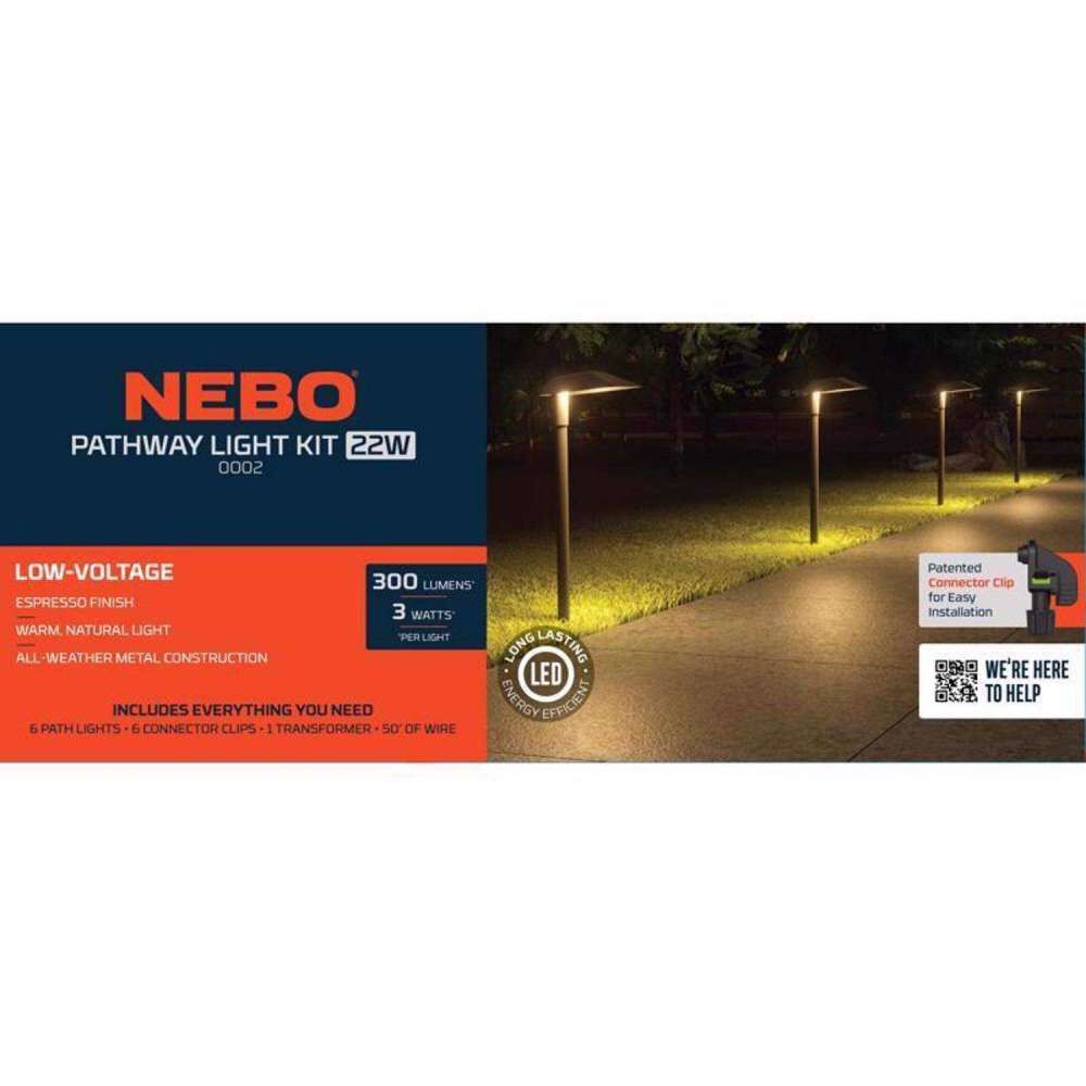 Nebo 300 Lumens 22W Low Voltage LED Outdoor Pathway Lighting set, 6 Pieces, large image number 4