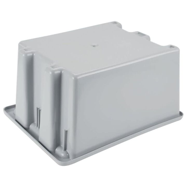 Rubbermaid 1.3 Cu Ft. 100 Lbs Plastic Stack and Nest Palletote Storage Box, Gray, large image number 5