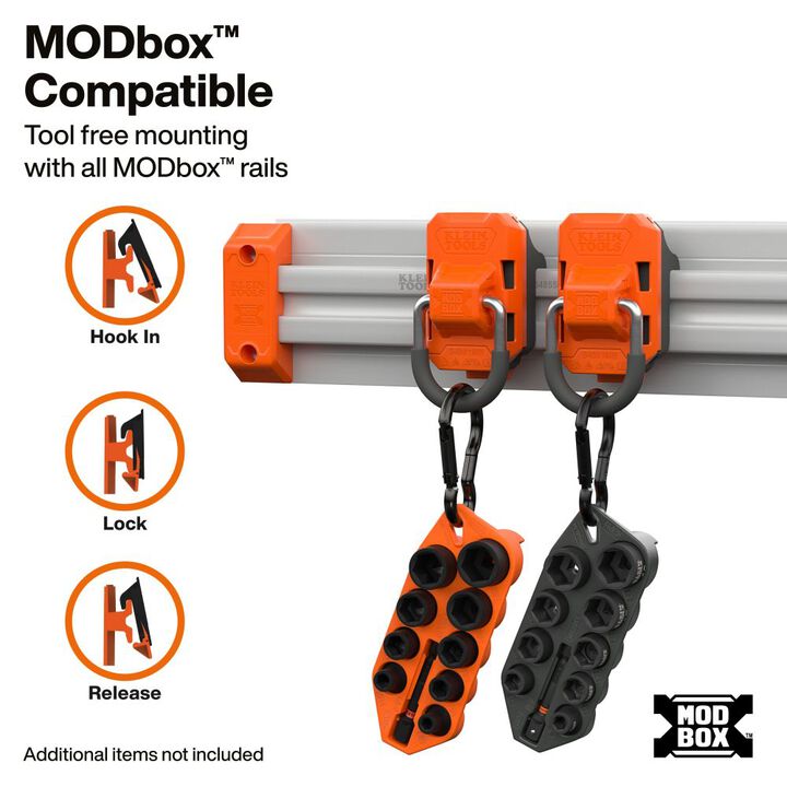Klein Tools MODbox Wall System, D-Ring, 2 Pieces, large image number 2