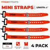 Titan Straps 6 Inch Fire Polyurethane Mini Strap with Nylon Buckle - 4 Pack, small image number 4