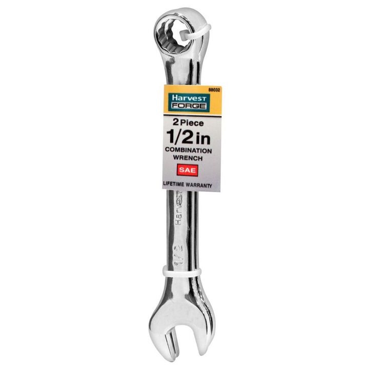 Allied International Harvest Forge 1/2 Inch Alloy Steel Combination Wrench Set, 2 Pieces