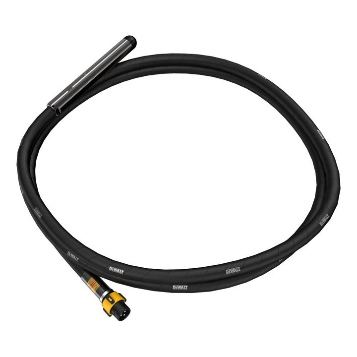 DEWALT 2 Inch Rubber Tip Vibrator Head with 21 Ft Shaft