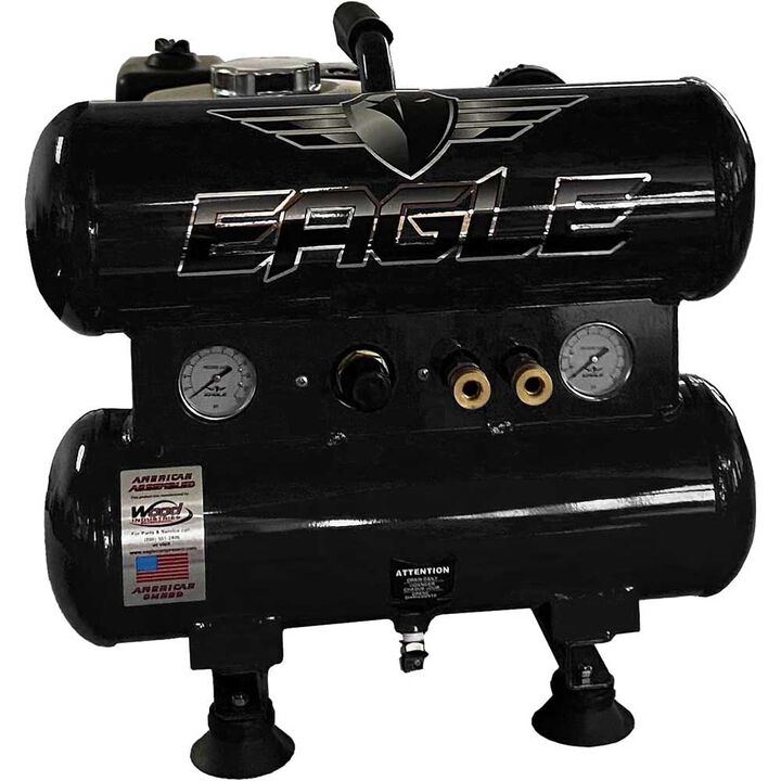 Eagle Compressor Portable Gas Twin Tanks Air Compressor 4 Gallon