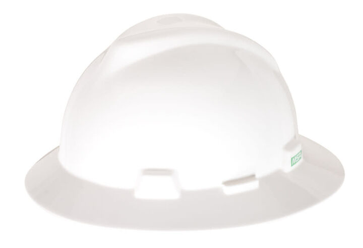 MSA Safety Works V Gard Slotted Full Brim Hard Hat with Staz On Suspension, swatch