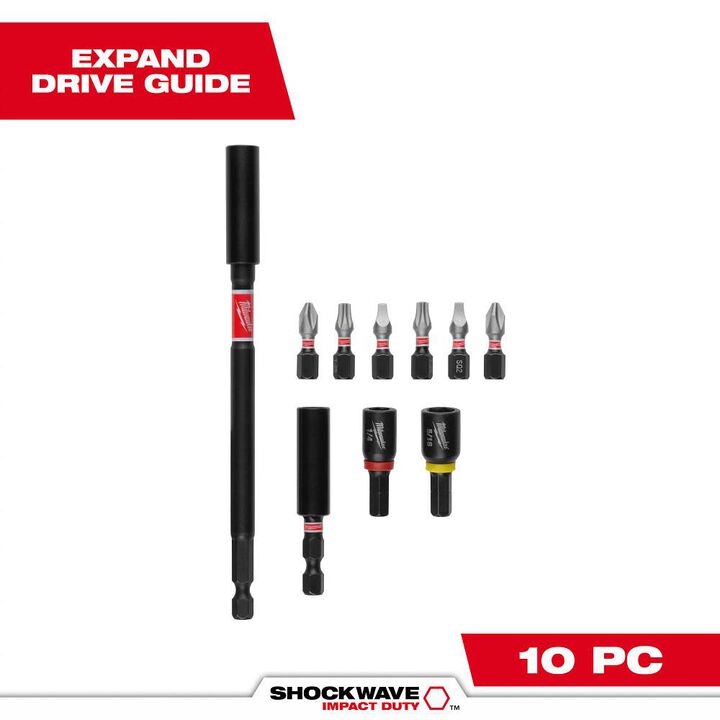 Milwaukee SHOCKWAVE 10-Piece Impact Driver Guide Bit Set