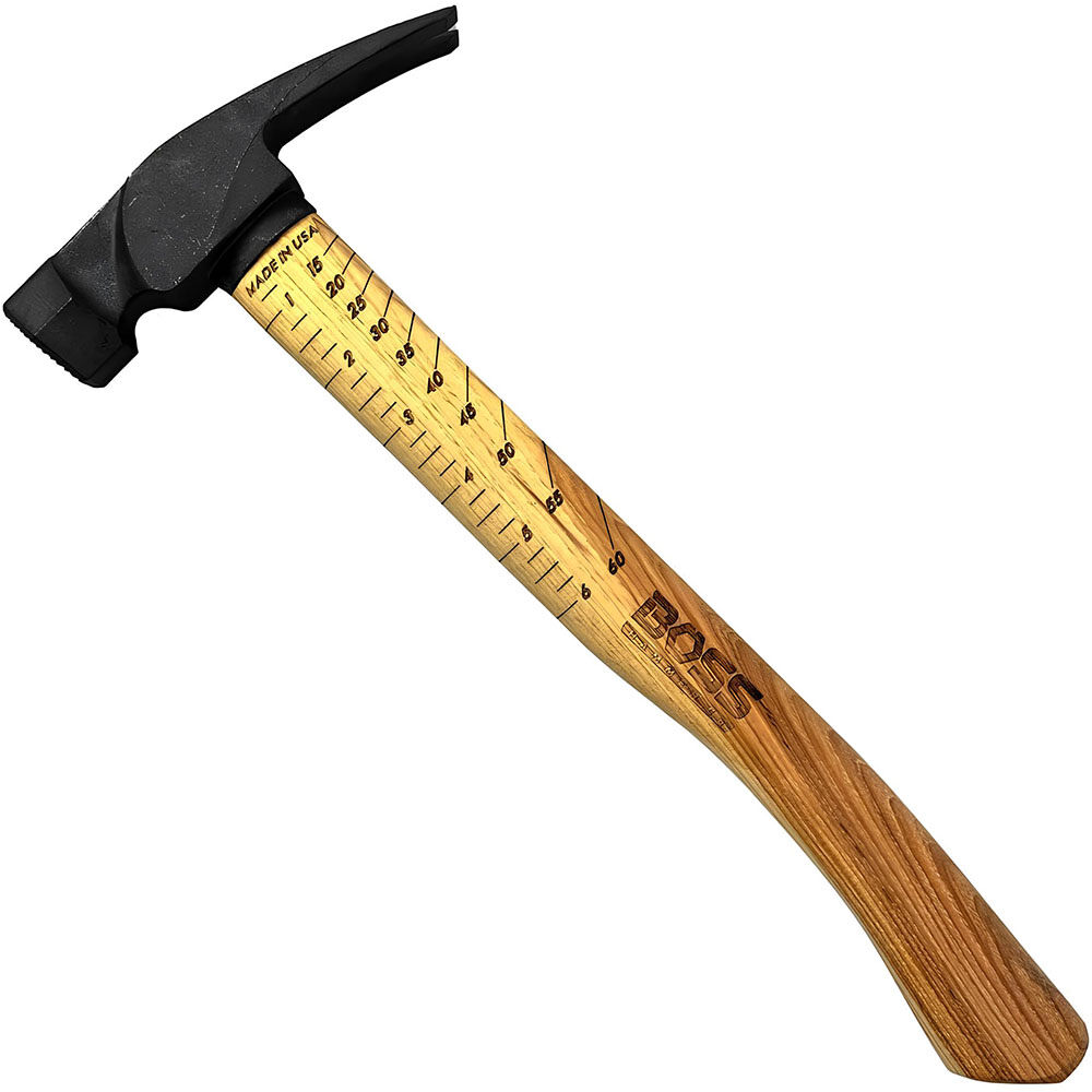 Boss Hammers Titanium Hickory Handle Milled Hammer 16oz, large image number 1