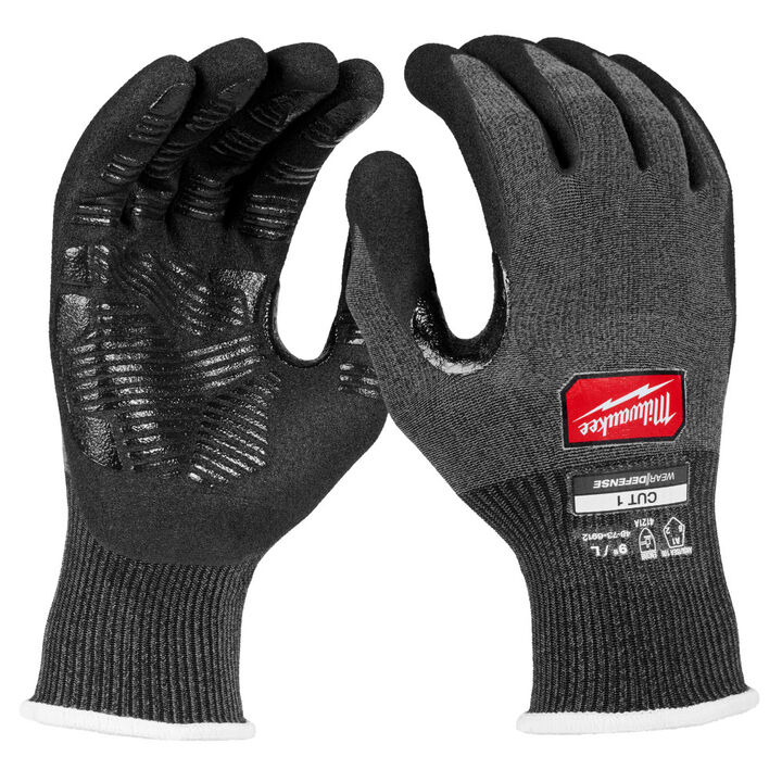 Milwaukee Cut Level 1 Nitrile Dipped Gloves with WEAR-DEFENSE Protection, large image number 8