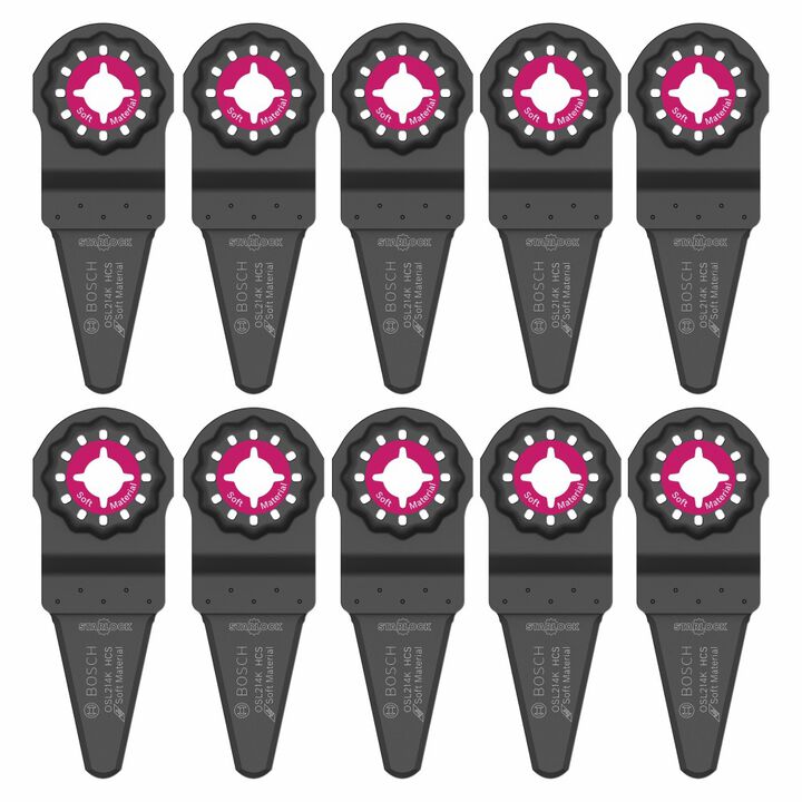Bosch Starlock 2-1/4 x 1-1/2 Inch Multi-Tool Caulk Knife Blade, 10 Pieces
