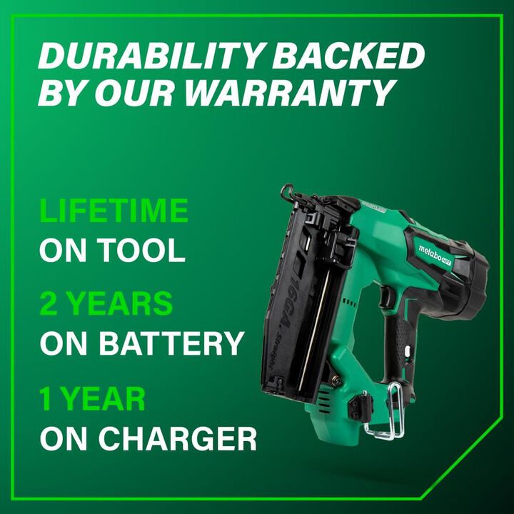 Metabo HPT 18V MultiVolt Straight Finish Nailer 16 Gauge 2Ah Kit, large image number 10