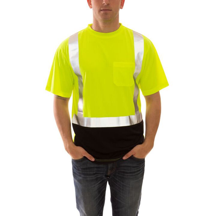 Tingley Job Sight Class 2 Black Front T-Shirt Short Sleeve Hi-Vis 4X