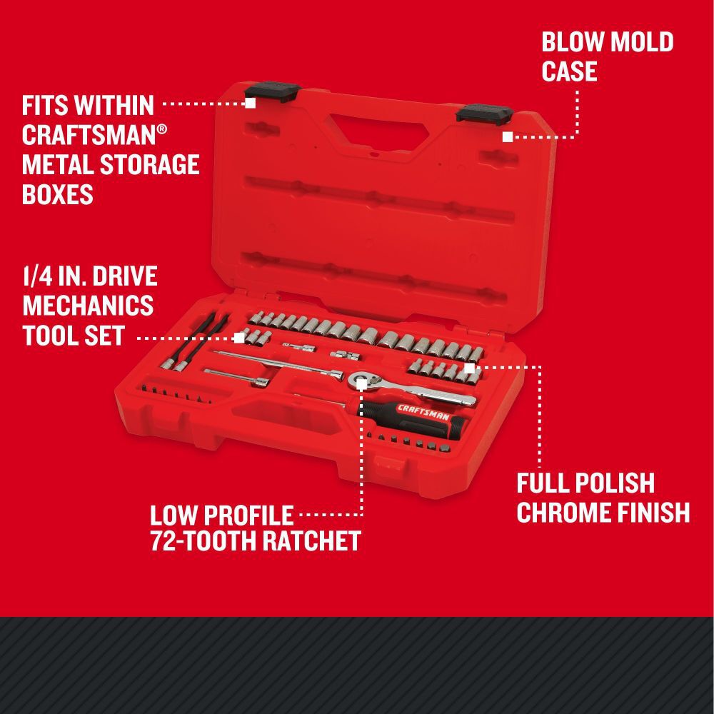 CRAFTSMAN 1/4-in Drive Mechanics Tool Set, 48pc, large image number 2