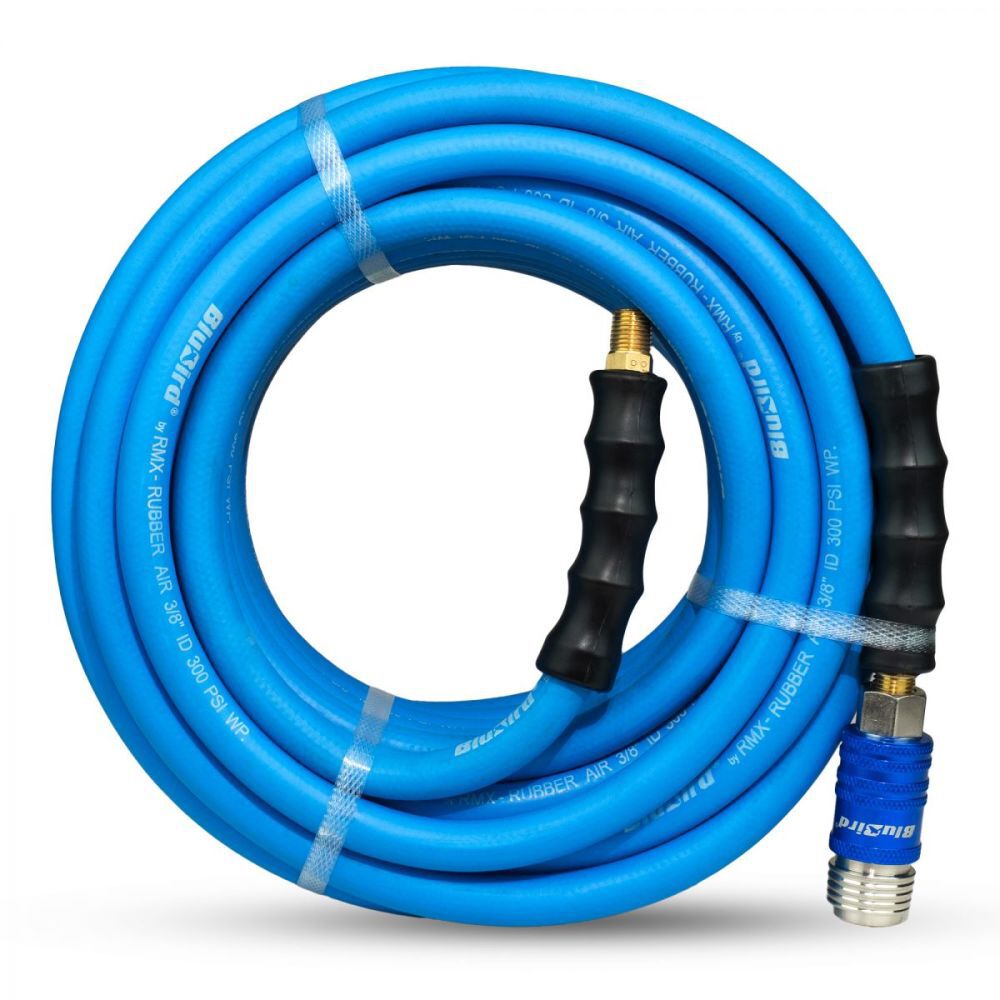 BluBird 3/8 Inch x 50 Ft Rubber Air Hose with 5-in-1 Coupler, large image number 4