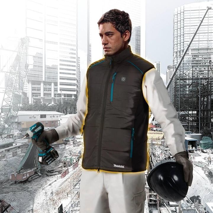 Makita 18V LXT Lithium-Ion Cordless Heated Vest Vest Only (Black Large), large image number 1