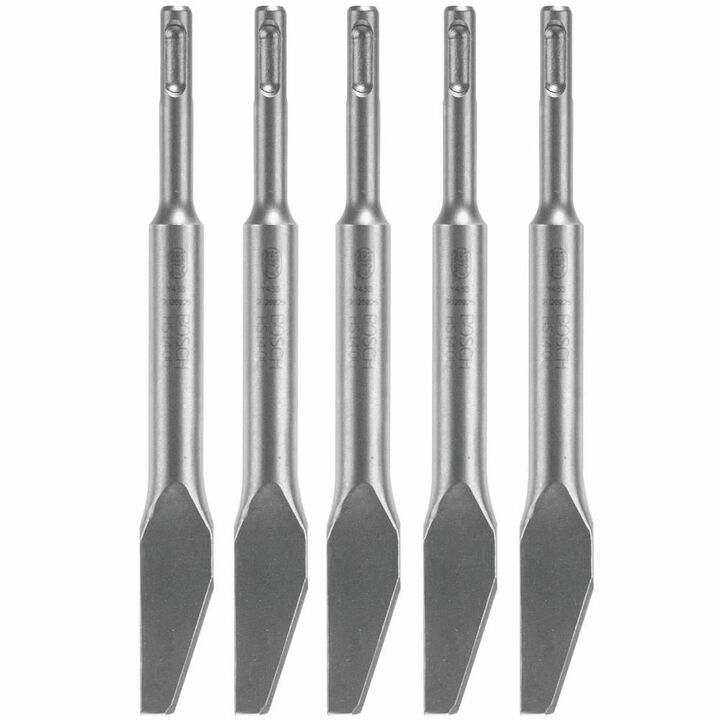 Bosch 1/4 Inch Mortar Knife SDS-plus Bulldog Hammer Steel 5 Piece