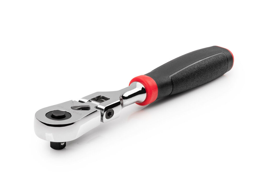 Tekton 1/4 Inch x 6 Inch Flex Head Quick-Release Comfort Grip Ratchet, large image number 2
