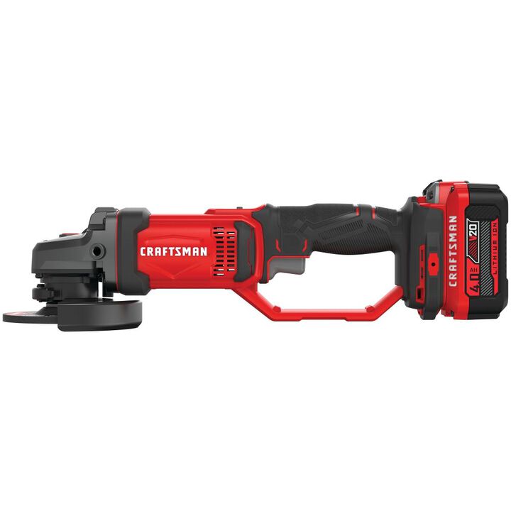 CRAFTSMAN V20* Cordless 4-1/2 Inch Small Angle Grinder 1 Battery Kit, large image number 4