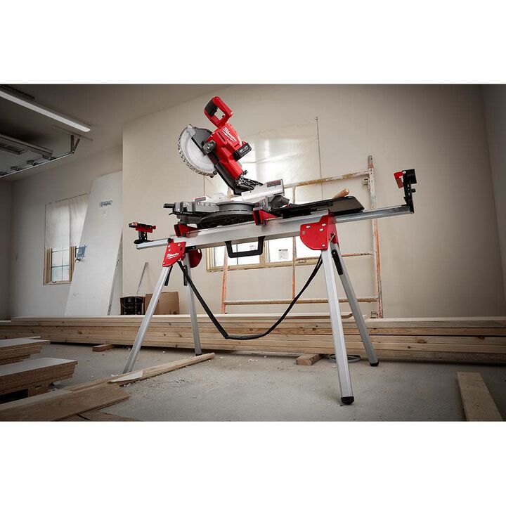 Milwaukee M18 10 Inch Miter Saw Kit with Battery, Folding Miter Saw Stand Bundle, large image number 8