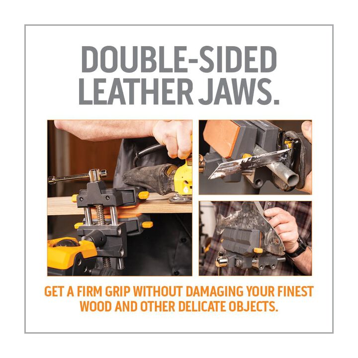Work IQ Double-Sided Purpose-Built Reversible Leather IQ Vise Jaw, large image number 7