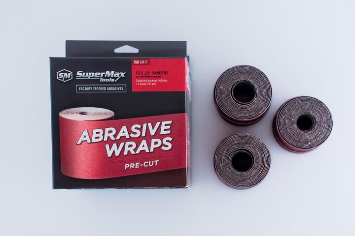 Supermax Tools 3 pack Box 80 Grit Pre-Cut abrasive for 22 In. Drum Sander