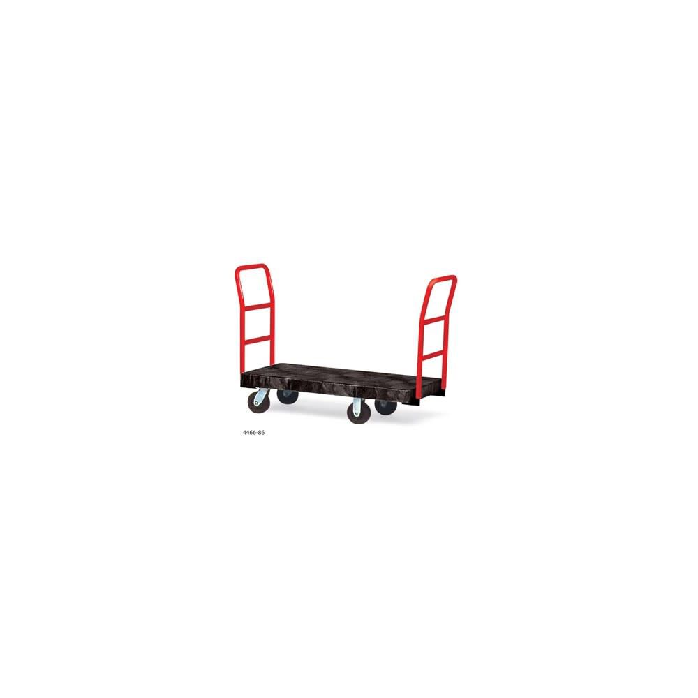 Rubbermaid 2000 Lbs Black Heavy-Duty Platform Truck with 8in TPR Caster, large image number 4