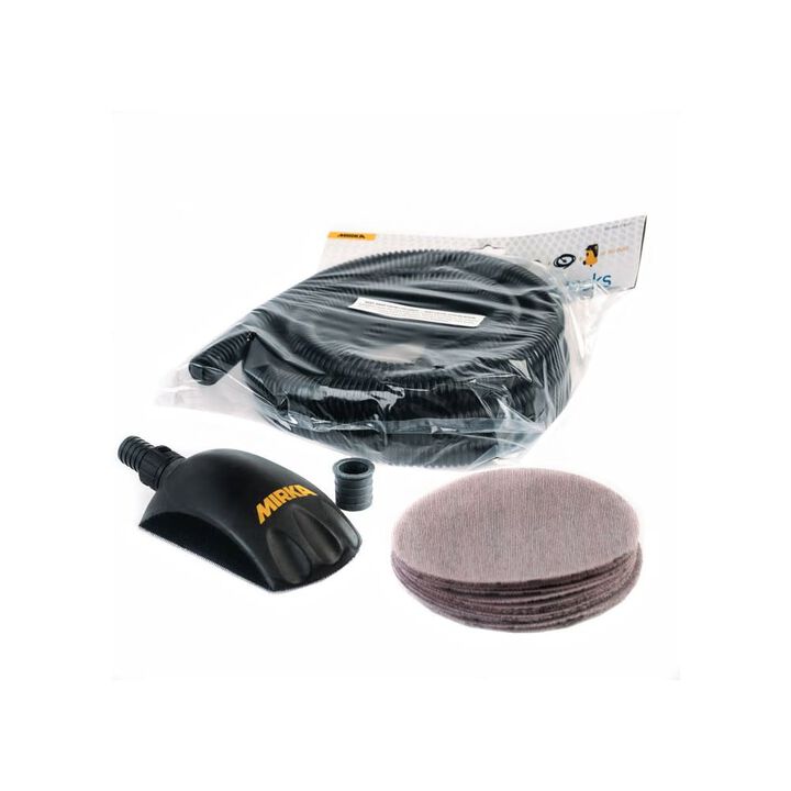 Mirka 6 Inch Diameter Black Dust-Free Roundy Sanding Block Kit, large image number 1