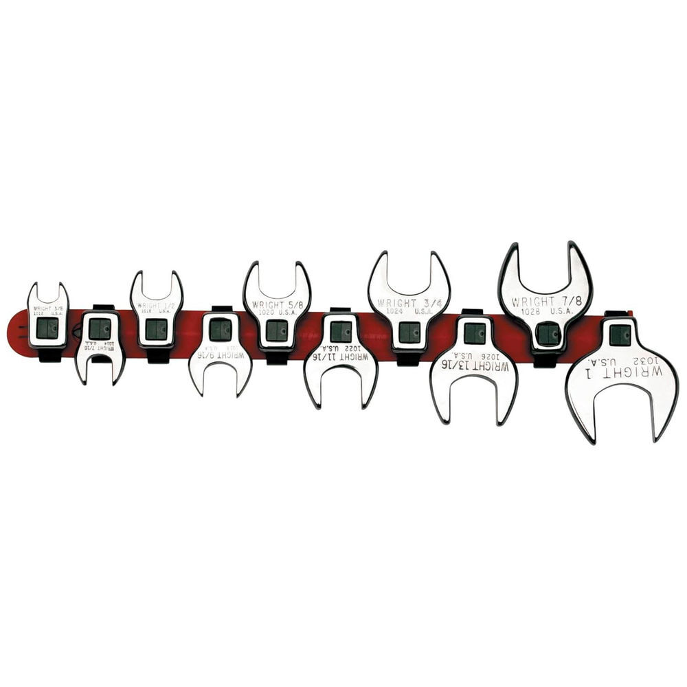 Cougar Pro 10-Piece Steel SAE 3/8 Inch - 1 Inch Crowfoot Wrench Set, large image number 2