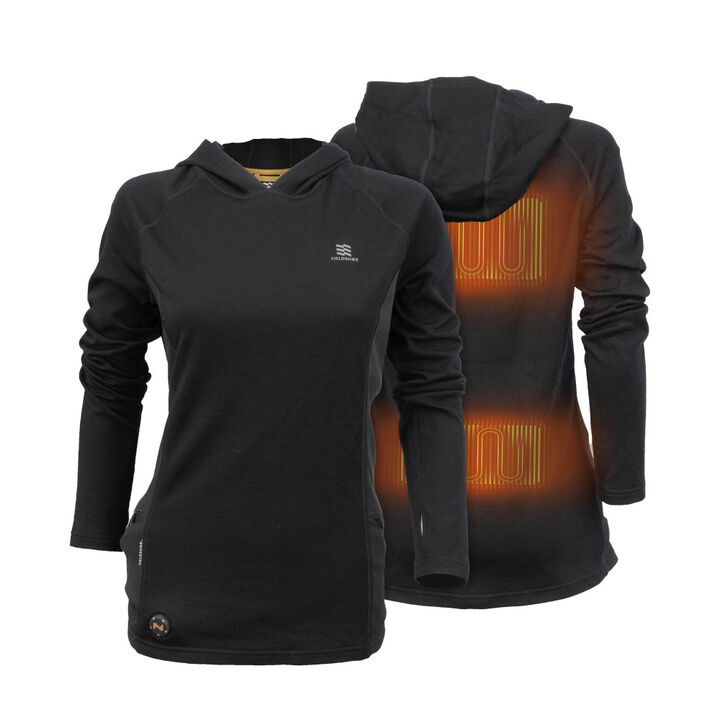 Mobile Warming Merino Heated Baselayer Shirt Womens 7.4V Black Medium